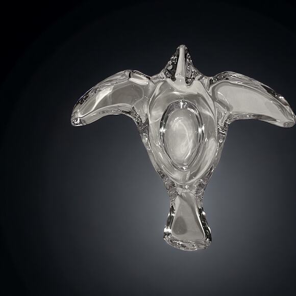 Crystal Bird-Trinket Dish-Candy-Votive Candle Holder-Princess House-VTG-Vanity - Picture 4 of 8